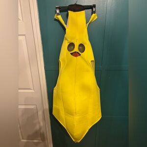 Fortnite Banana Costume Mesh Eyes And Mouth, Kids Size XL Zip Closure
